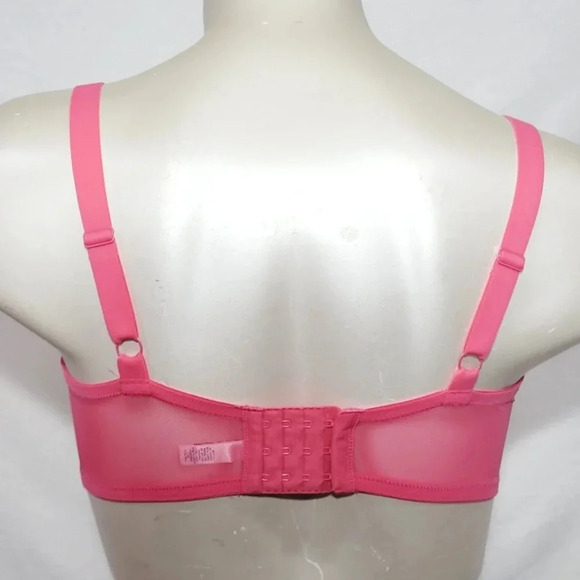34C Paramour 135061 Tempting Floral Lace Underwire Bra Honeysuckle Pink NWT - Picture 3 of 5